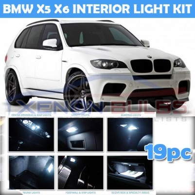 BMW 19 PC X5 X6 E70 E71 WHITE LED INTERIOR KIT WHITE